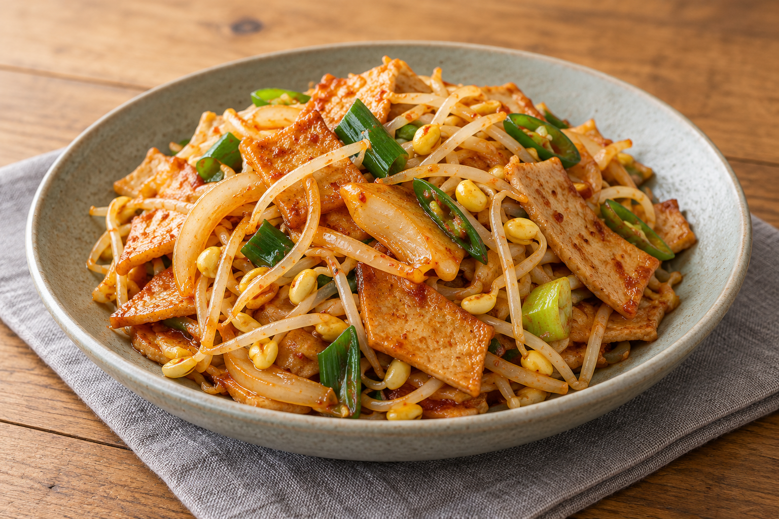 콩나물 어묵볶음, 아삭한 콩나물과 어묵을 매콤하게 볶은 밥반찬